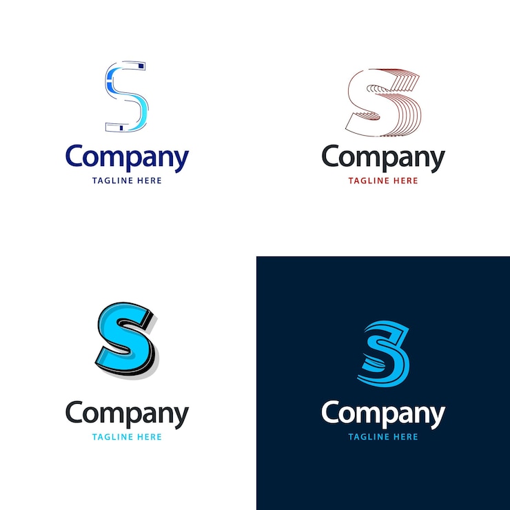 Free Vector letter s big logo pack design creative modern logos design for your business