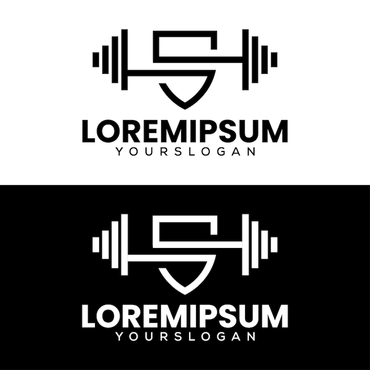 Free Vector letter s gym logo design template