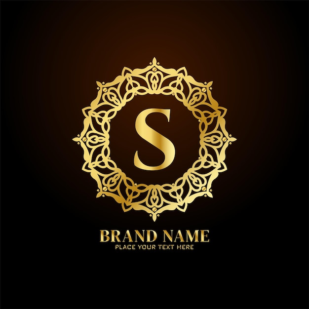 Free vector letter s luxury brand logo concept design vector