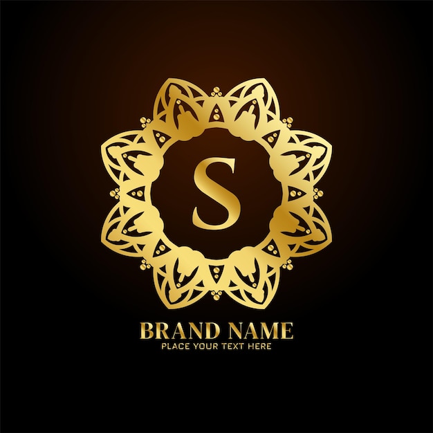 Letter s luxury brand logo concept design vector