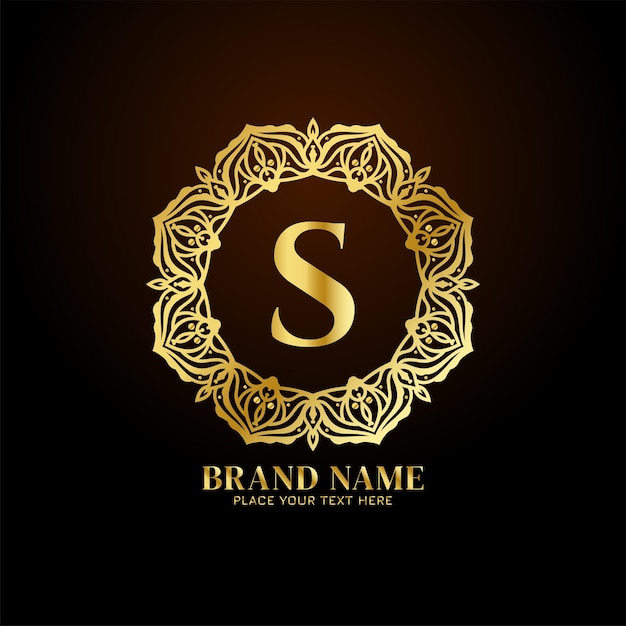 Free vector letter s luxury brand logo concept design vector