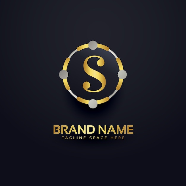 Free vector letter s luxury logo