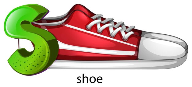 A letter S for shoe