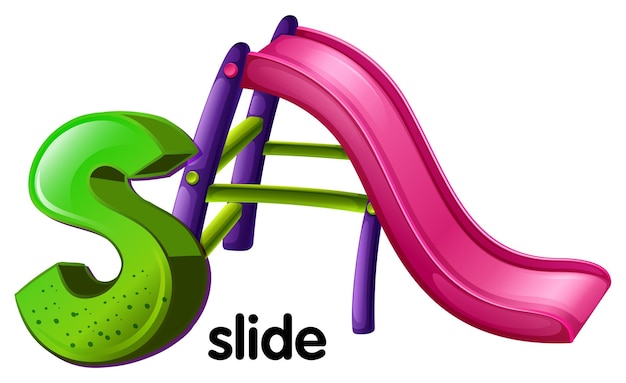 A letter S for slide