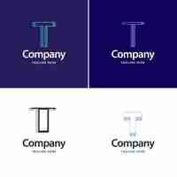 Free vector letter t big logo pack design creative modern logos design for your business vector brand name illustration