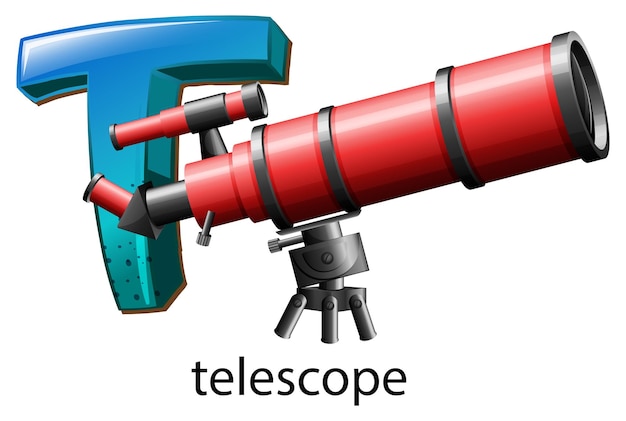 望遠鏡の文字T