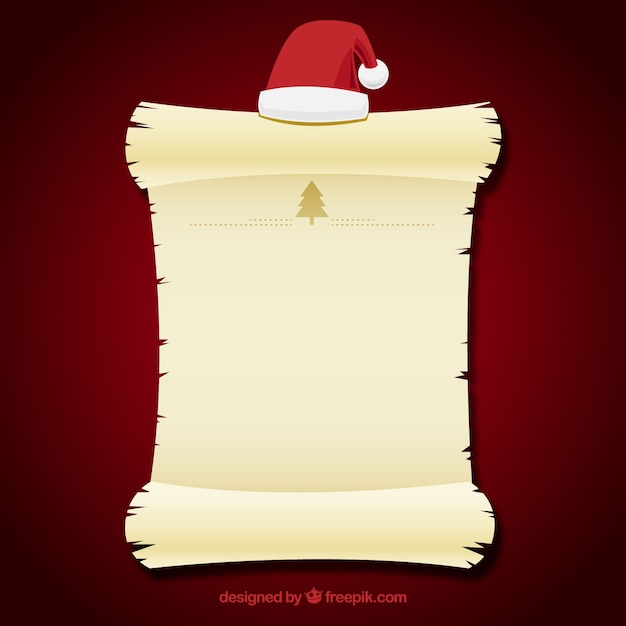 산타 모자와 편지 서식 파일
