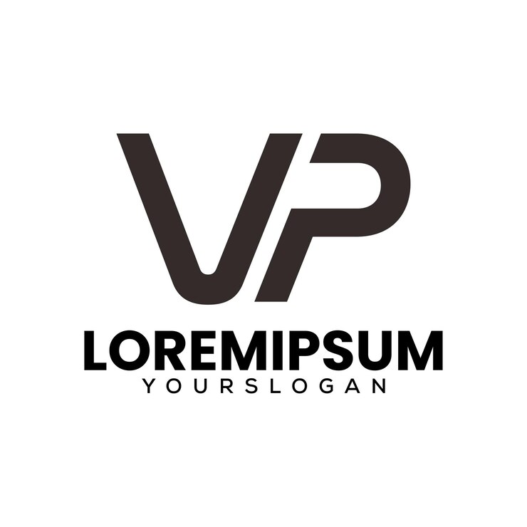 Free Vector letter v p creative logo design