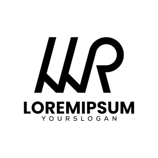 Disegno del logo della lettera wr