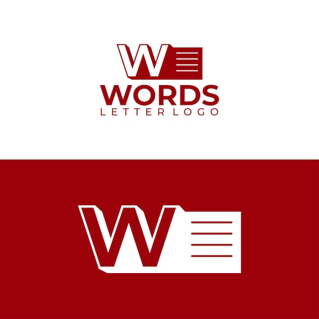 Free vector letter w and text combine 3d logo