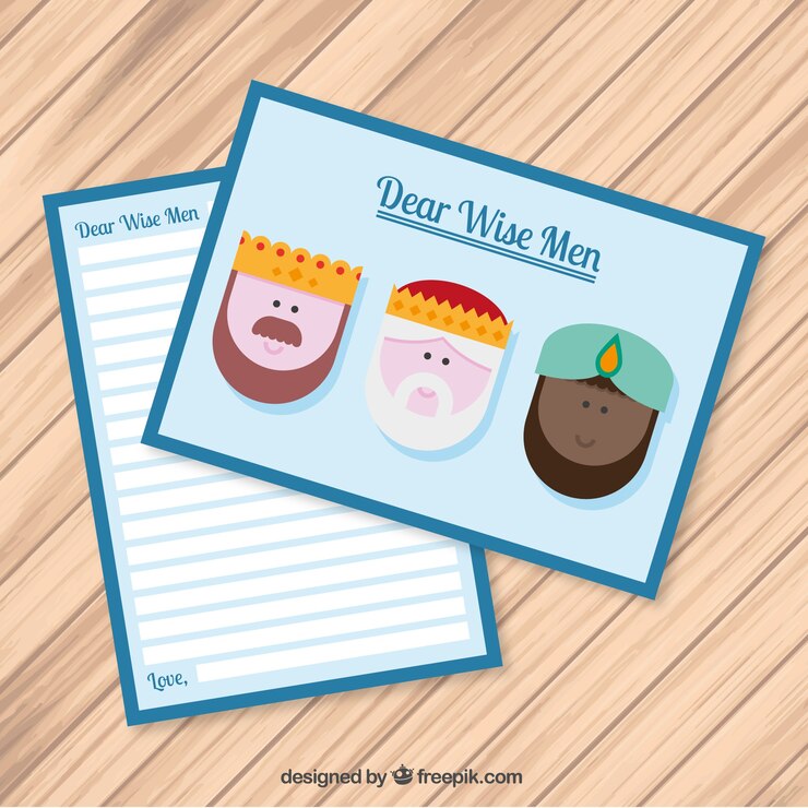 मुफ़्त वेक्टर letter to the wise men in cute style