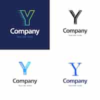 Бесплатное векторное изображение Буква y большой дизайн логотипа креативный современный дизайн логотипов для вашего бизнеса векторная иллюстрация фирменного наименования