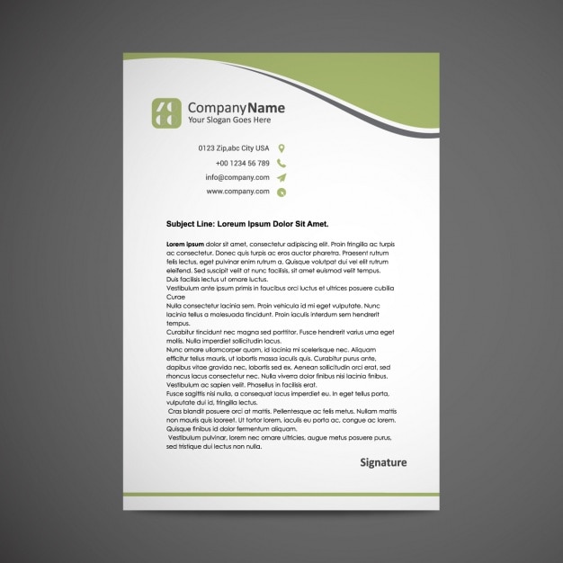 Letterhead template design