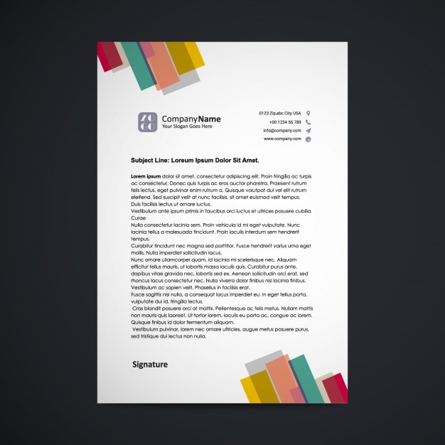 Free vector letterhead template design