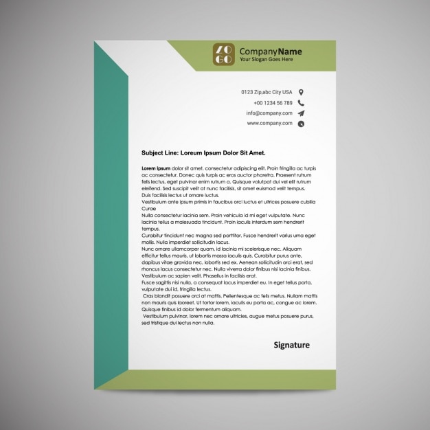 Free vector letterhead template design