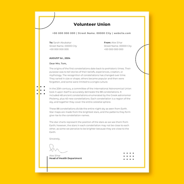 Letterhead template design