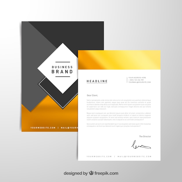 Free vector letterhead template in gradient style