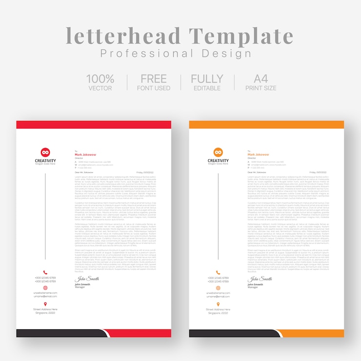 Free Vector letterhead templates
