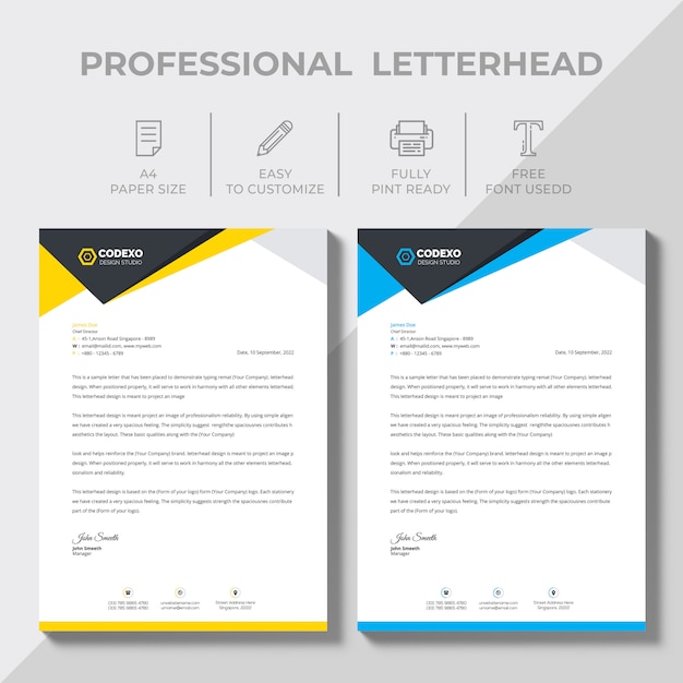 Free vector letterhead