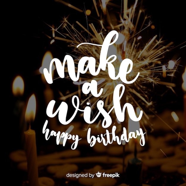 Free vector lettering birthday background