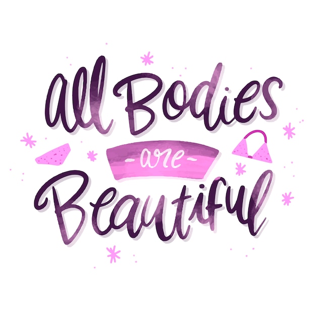 Lettering body positive