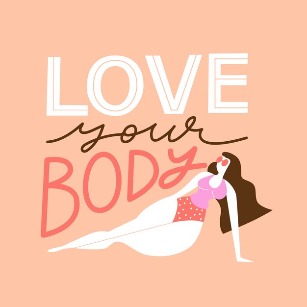 Lettering body positive