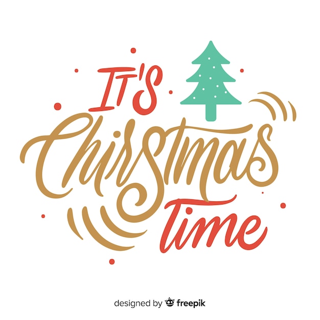 Lettering christmas background