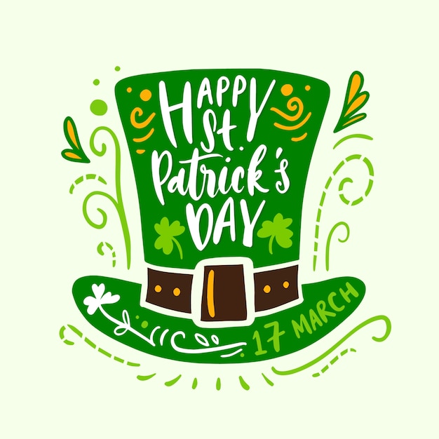 Free vector lettering concept for st. patricks day