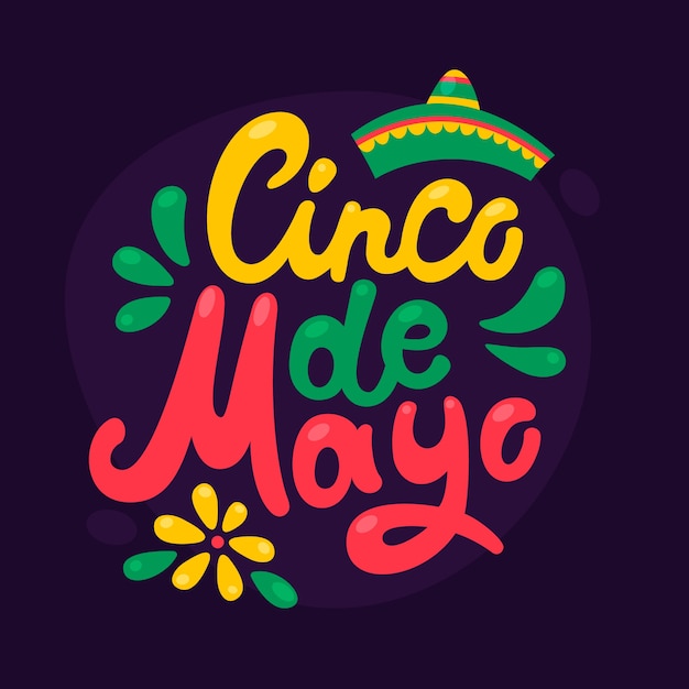 Lettering concept with cinco de mayo