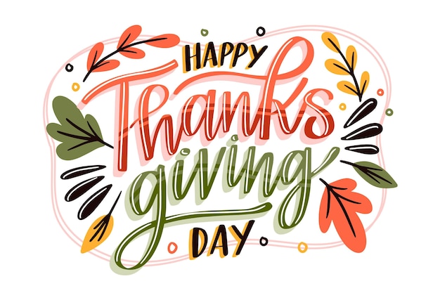 Lettering design happy thanksgiving