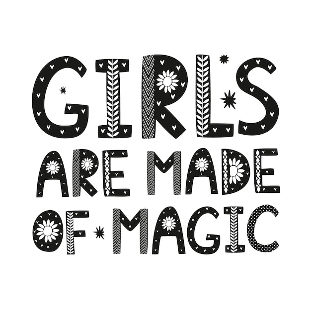 lettering girls are made of magic
