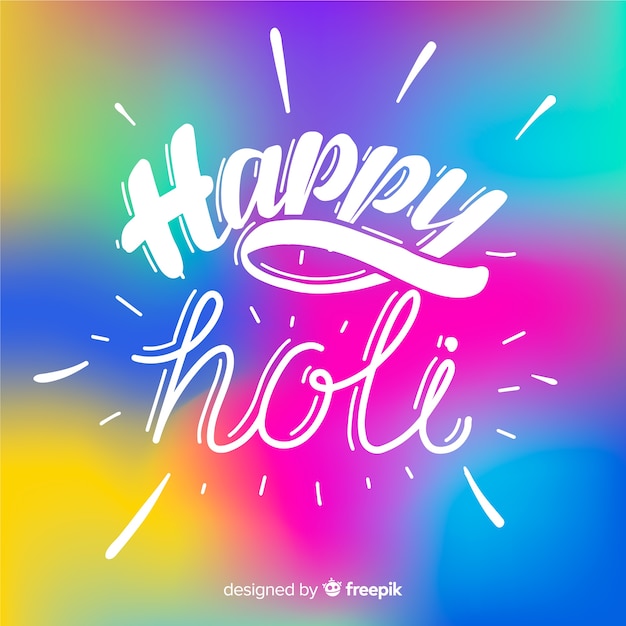 Lettering happy holi