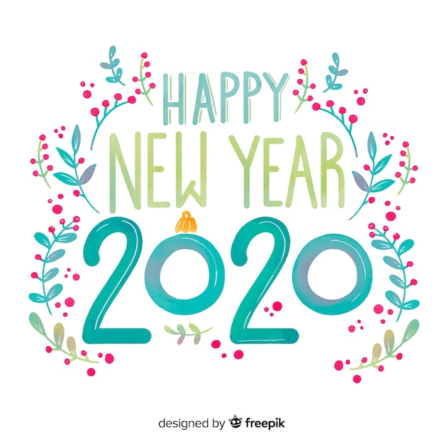 Lettering happy new year 2020