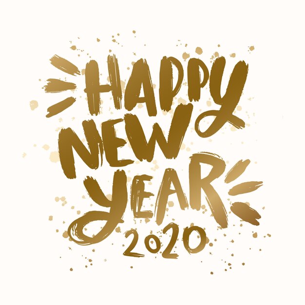 Lettering happy new year 2020