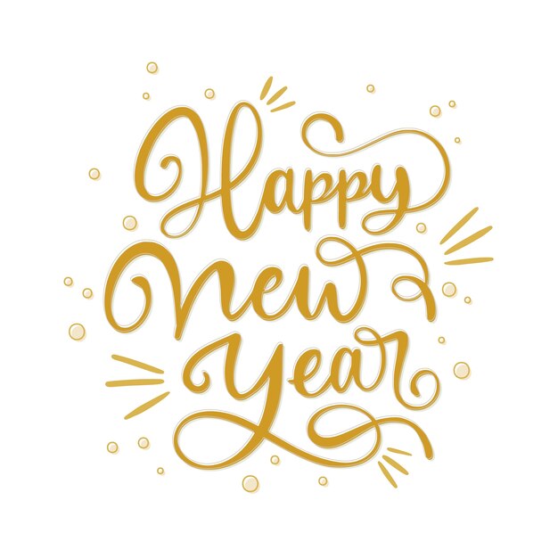 Lettering happy new year 2020