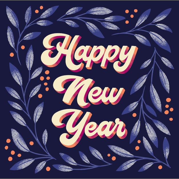 Lettering happy new year 2021