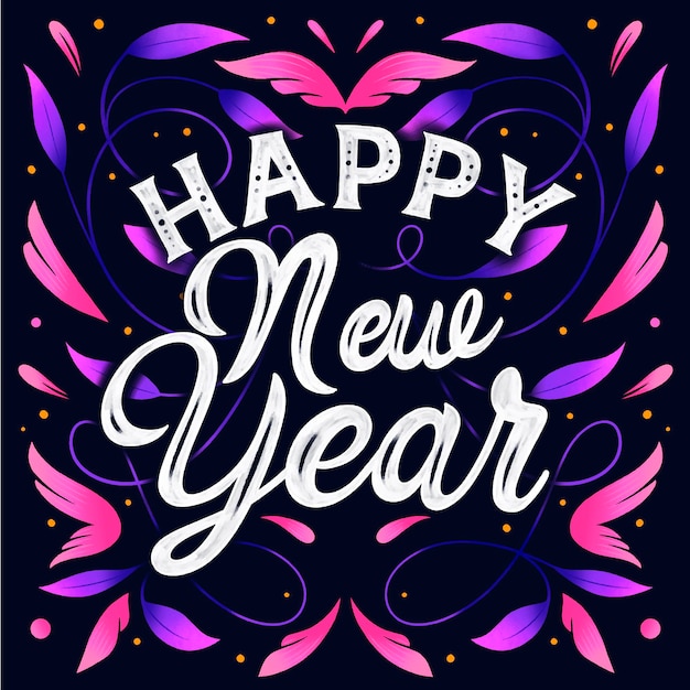 Lettering happy new year 2021