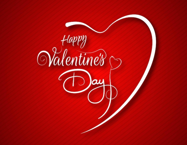Lettering Happy Valentines Day Card Background