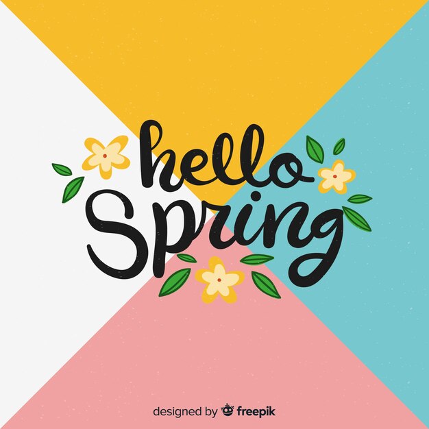 Lettering hello spring