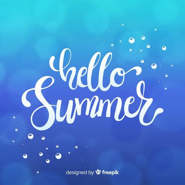 Lettering hello summer