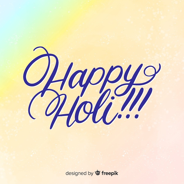 무료 벡터 레터링 holi 배경