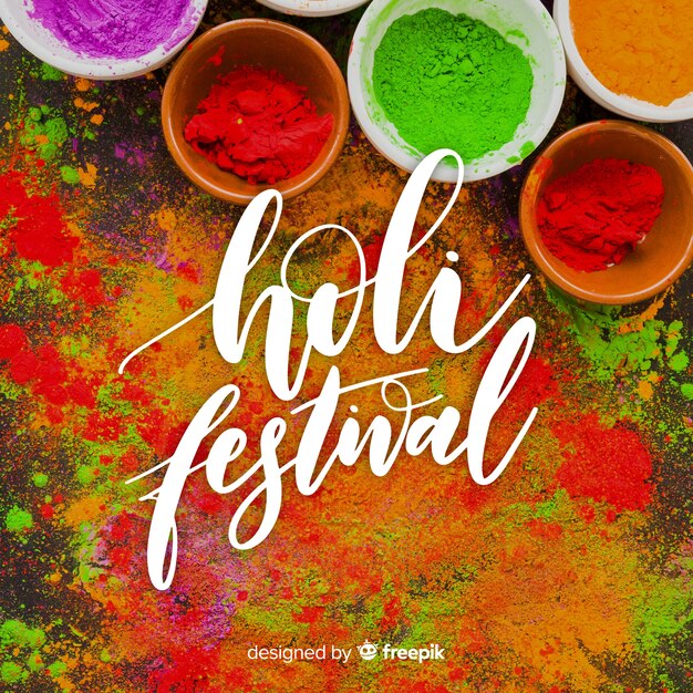 Lettering  holi festival