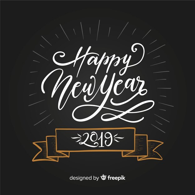 Lettering new year 2019 