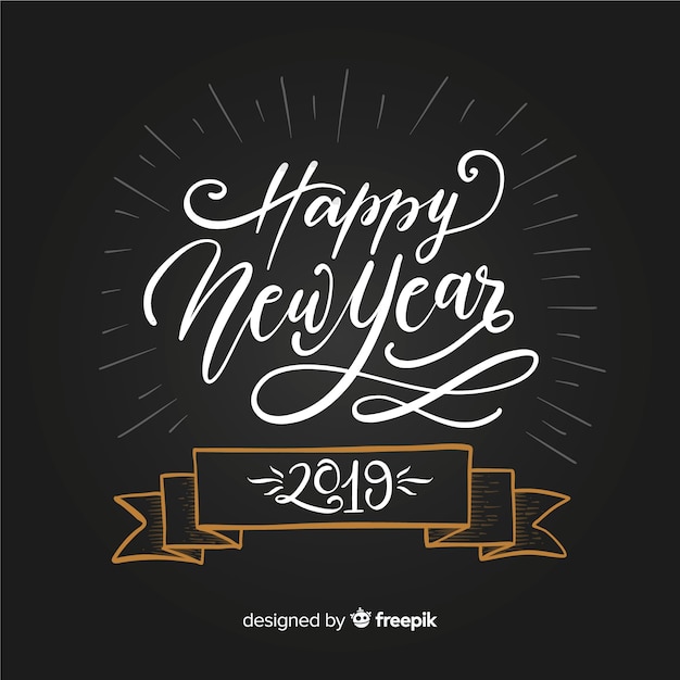 lettering new year 2019 