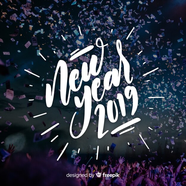 lettering new year 2019 