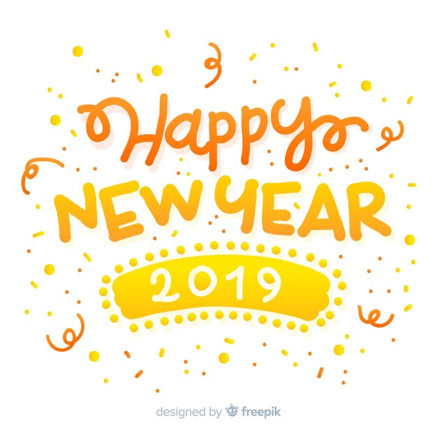 Lettering new year 2019