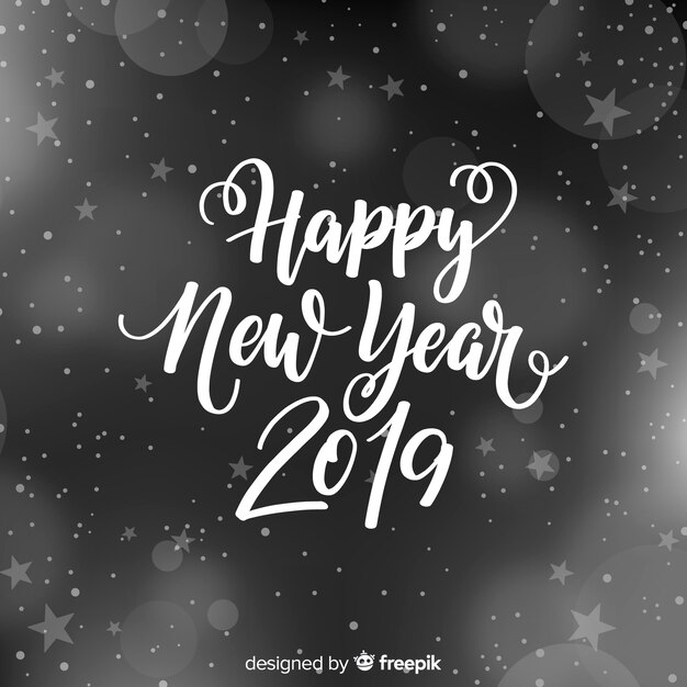 Lettering new year 2019 