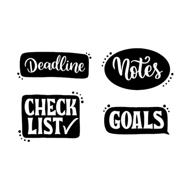 Lettering planner sticker set