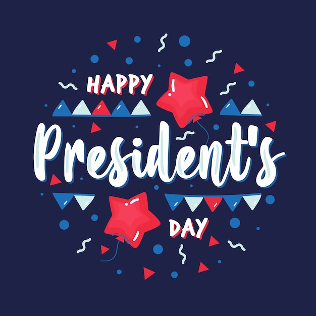 Free vector lettering president's day