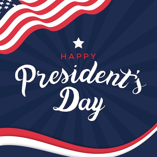 Free vector lettering president's day